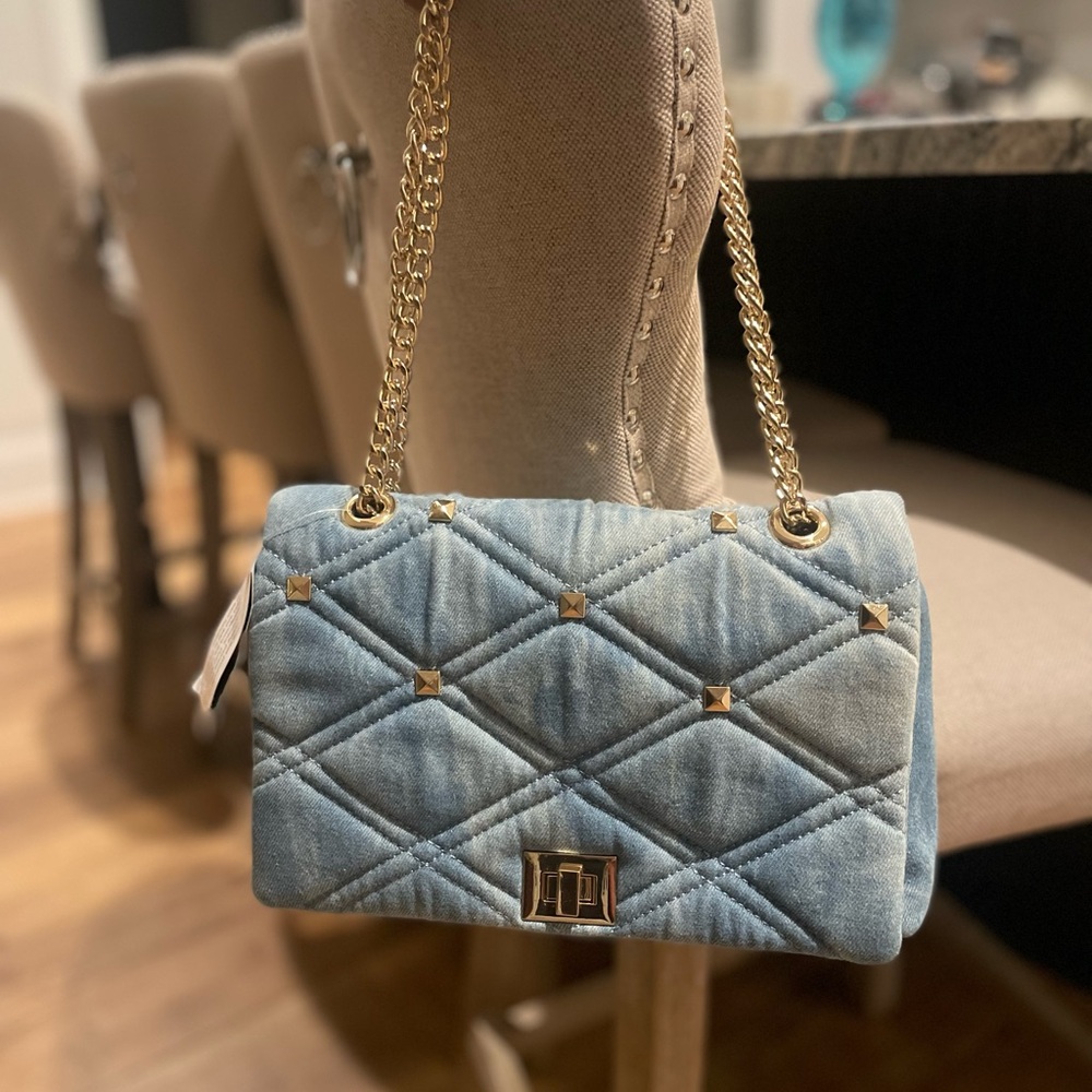 INC - International Concepts Quilted Denim Handbag. New with Tags.
